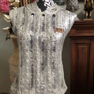 Dolce & Gabbana hoodie sleeveless top silverCZ1212